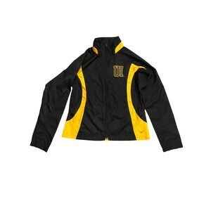Nike Team Iowa Hawkeyes Full Zip Track Jacket Black Gold Women’s Medium 8-10